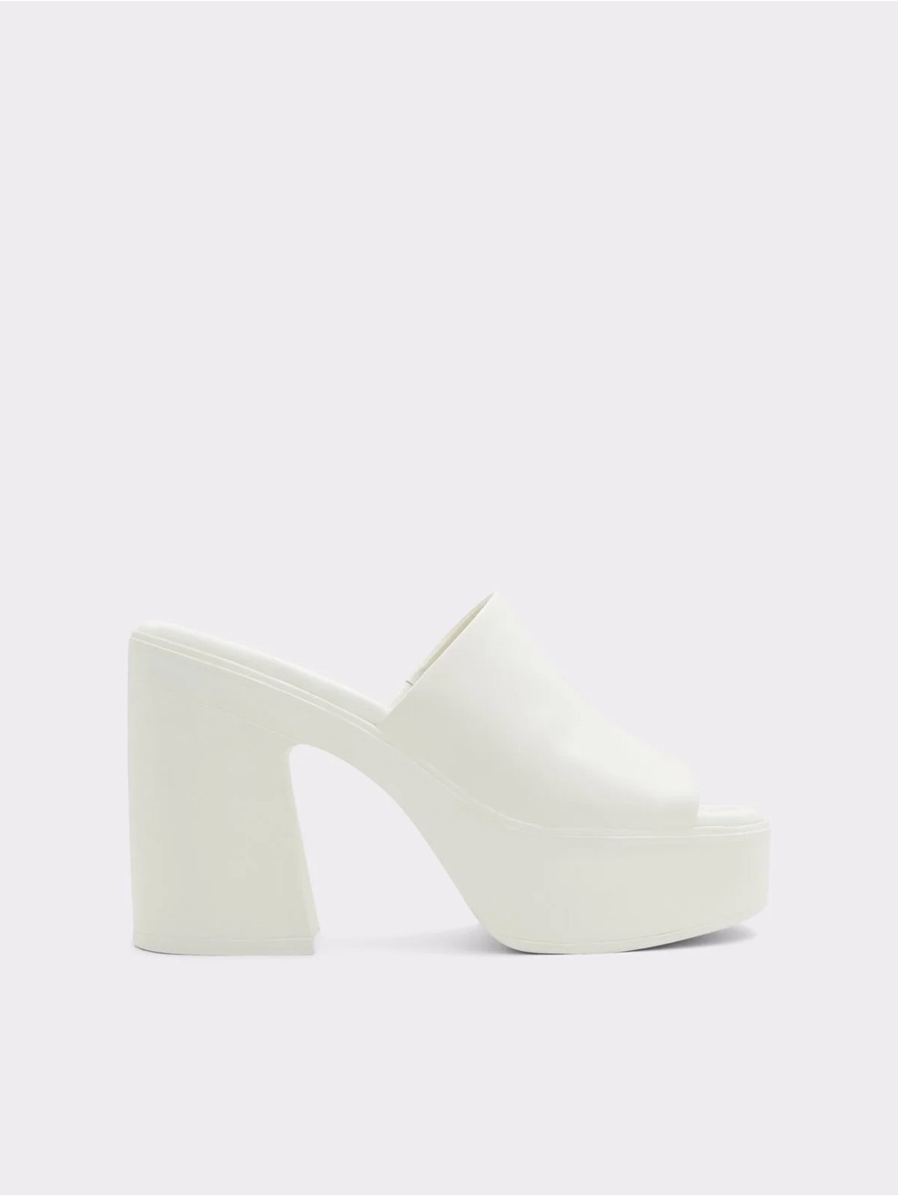 Aldo Cream Platform Mule Heels